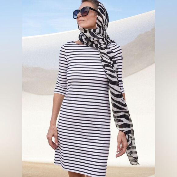 Saint James Anti-UV Propriano Dress Breton Striped XS - Picture 1 of 8